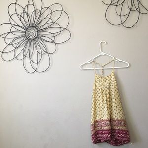 Yellow Printed Halter Top